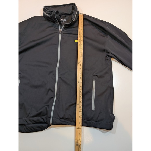 Masters Tech Mens LG Black Full Zip Golf Rain Jacket Stowable Augusta - Picture 13 of 13